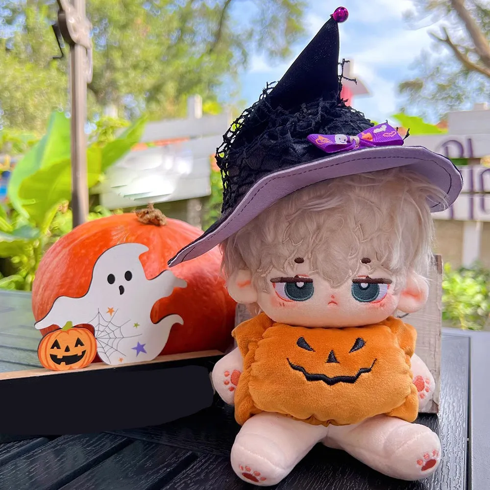 niannyyhouse 10cm 15cm 20cm Plush Doll Clothes Pumpkin Jumpsuit Magic Hat Stuffed Toy Dress Up