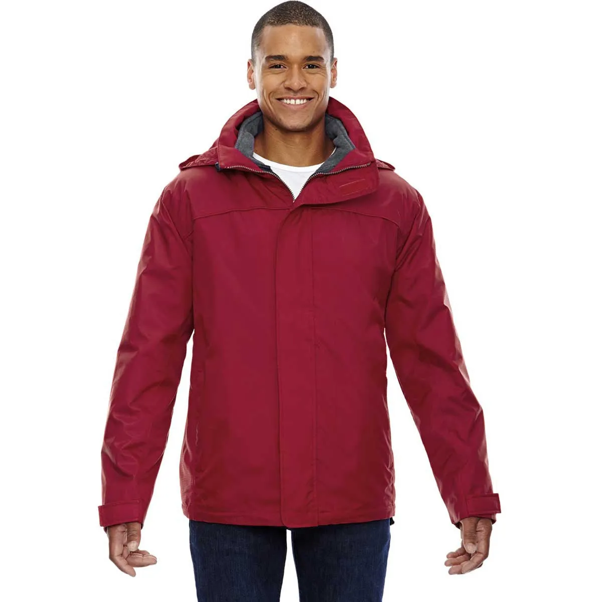 North End Men's Molten Red 3-in-1 Jacket