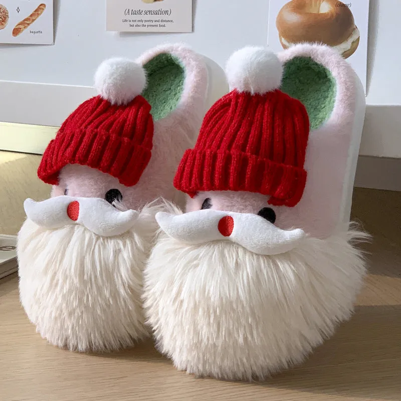 OH Hey Christmas Santa Claus Non-Slip Home Slippers Man Cave X Luxe LSS