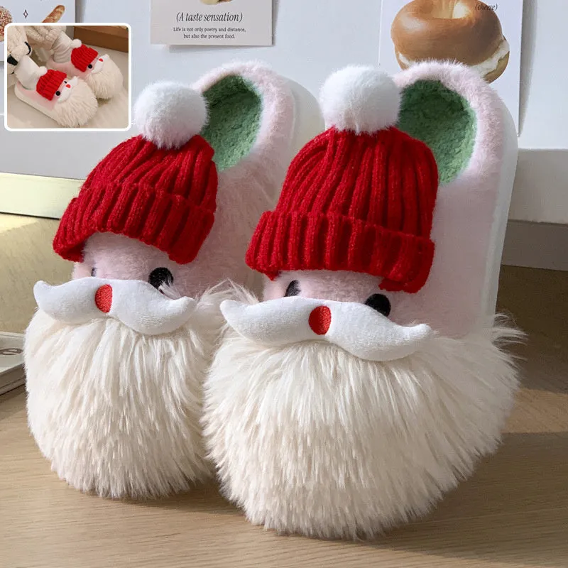 OH Hey Christmas Santa Claus Non-Slip Home Slippers Man Cave X Luxe LSS