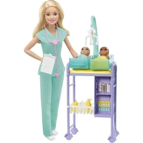 Original Barbie Careers Doll & Playset - Baby Hospital Theme with 2 Baby Doll Furniture & Accessories