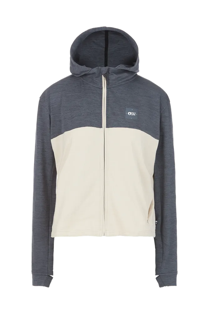 Picture Celest Zip Tech Hoodie - Smoke White