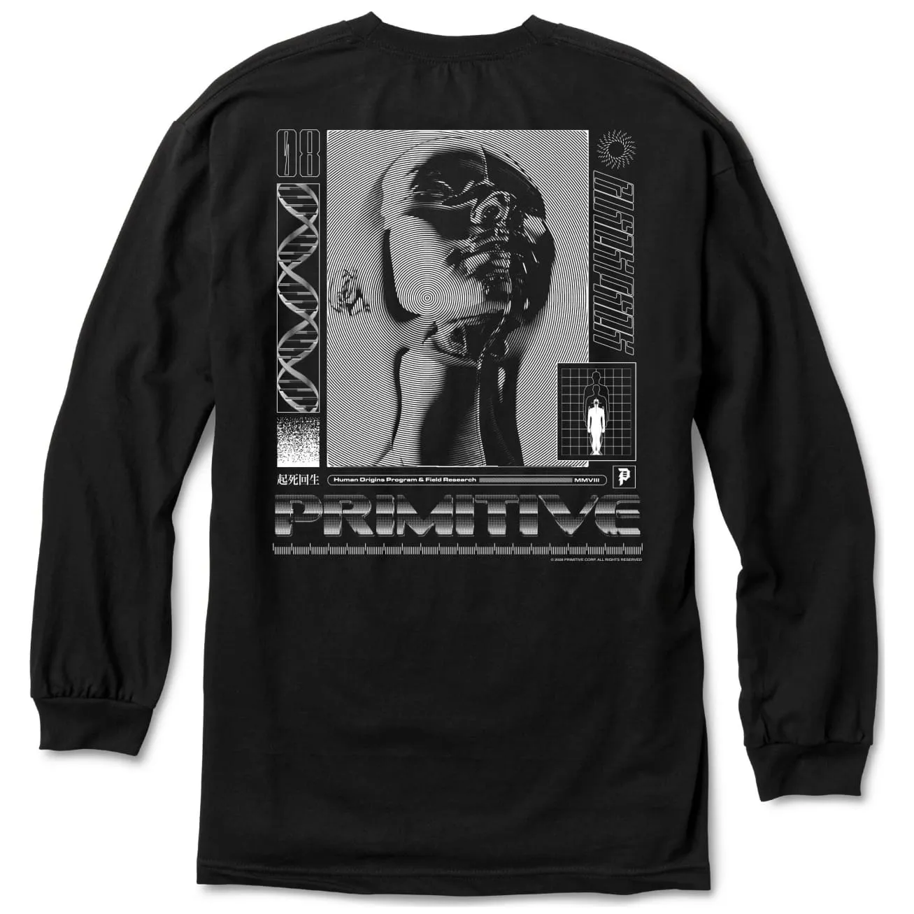 Primitive Origins Long Sleeve T-Shirt Black