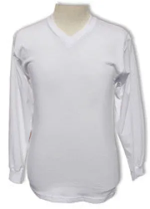 Pro Club Comfort V-Neck Long Sleeve White T Shirt