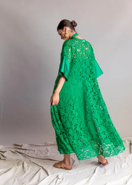 Psophia Green Lace Dress