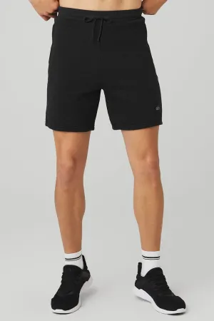 Quilted Stadium Short - Black