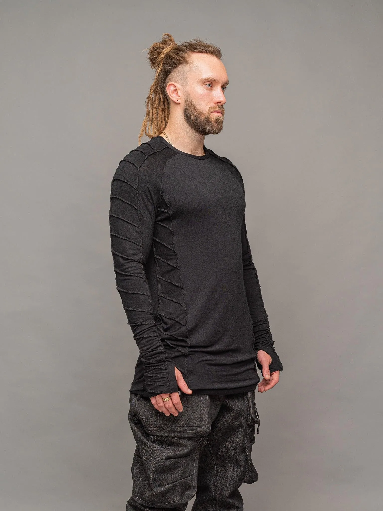 Raider - Dystopian Longline T-Shirt with Thumbholes