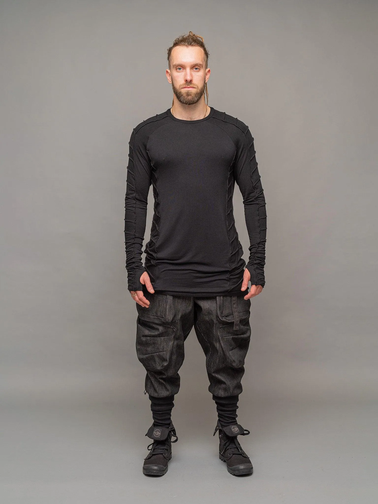 Raider - Dystopian Longline T-Shirt with Thumbholes