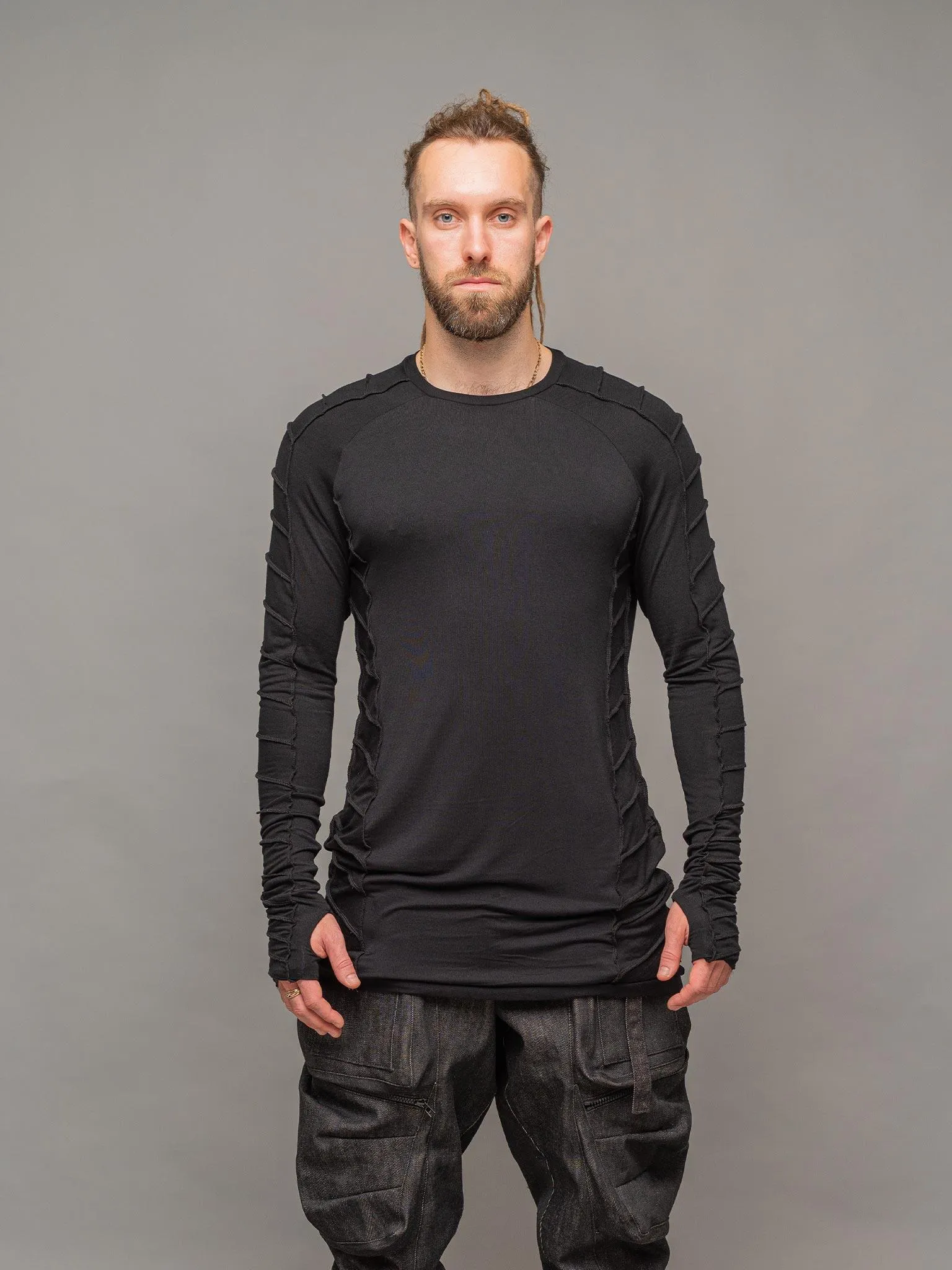 Raider - Dystopian Longline T-Shirt with Thumbholes