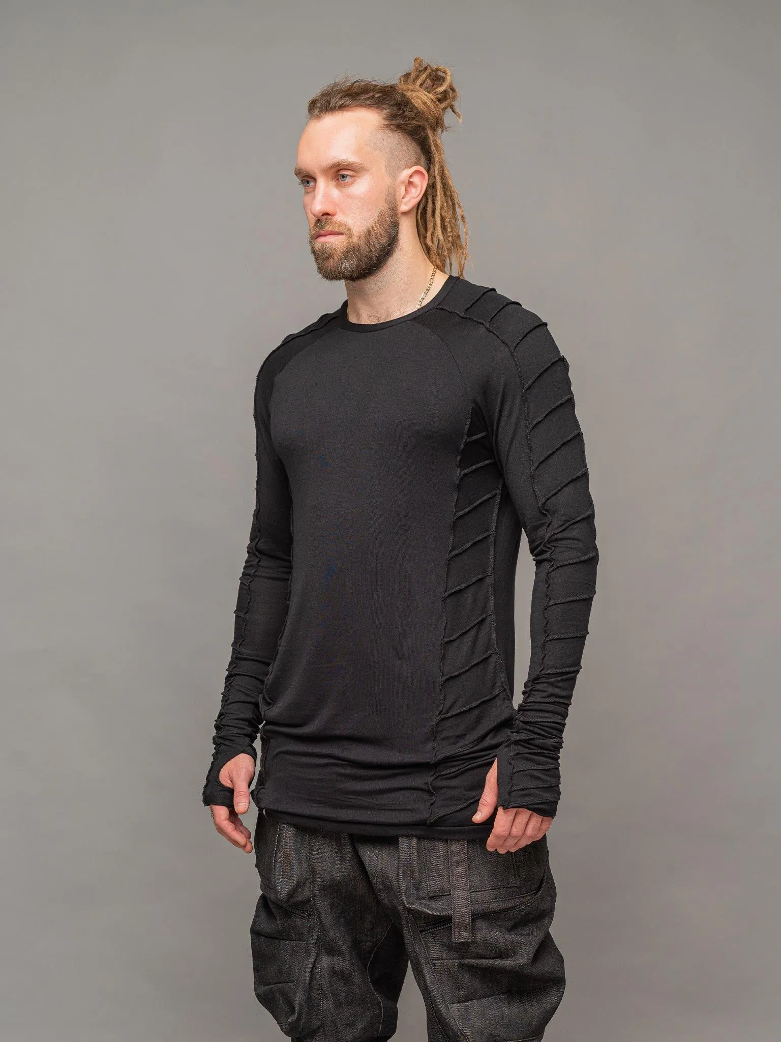 Raider - Dystopian Longline T-Shirt with Thumbholes