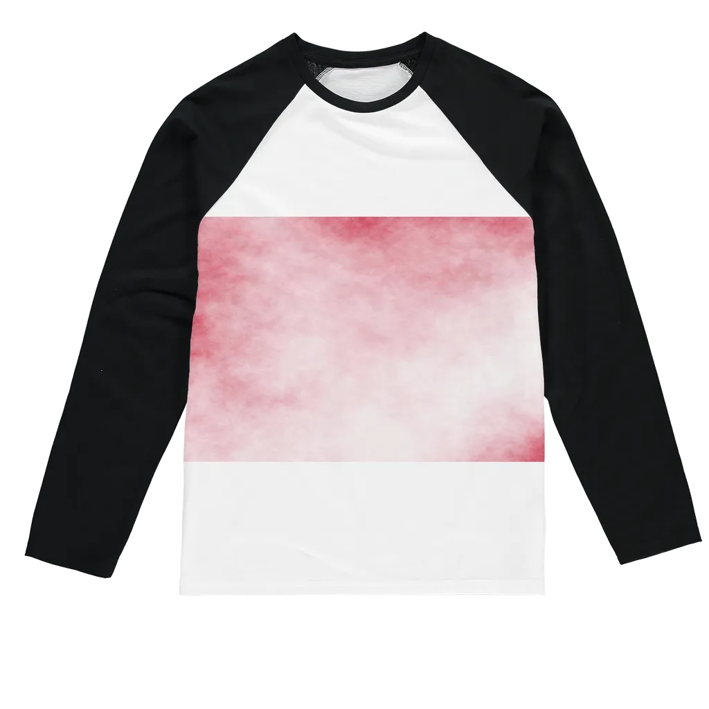 Red Clouds Sublimation Baseball Long Sleeve T-Shirt