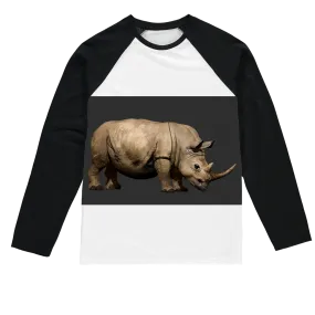 Rhino Character Sublimation Baseball Long Sleeve T-Shirt