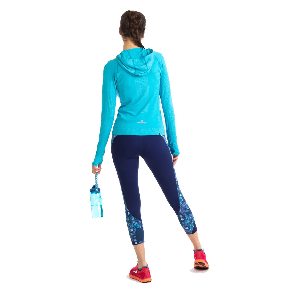 Ronhill Life Seamless Hoodie Womens | Azure Marl