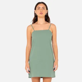 Rusty Sweet Water Mini Slip Dress - Sage Leaf