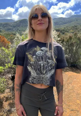 Rythmatix - Mycelial Bloom Crop Shirt