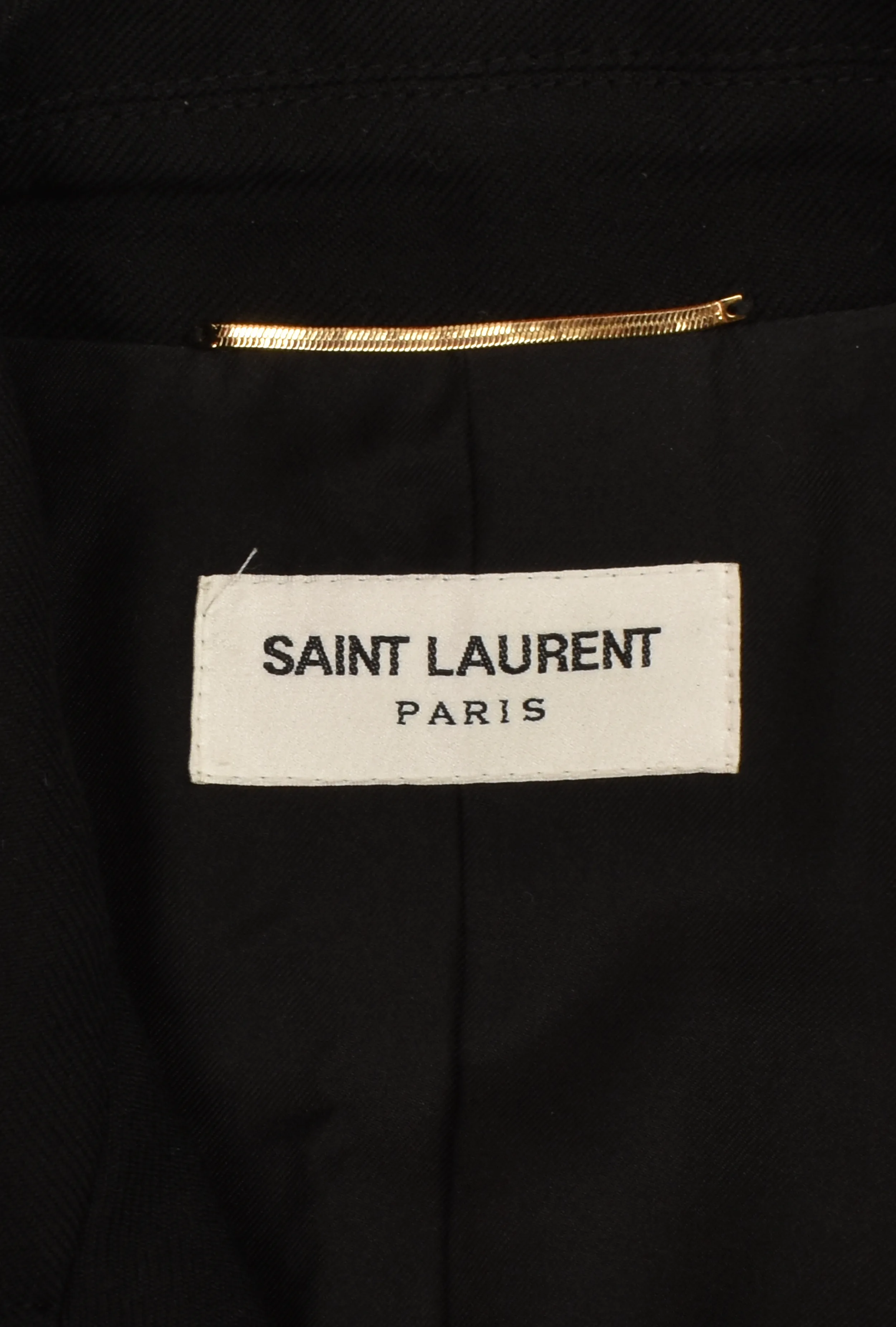 SAINT LAURENT BLACK WOOL JUMPSUIT