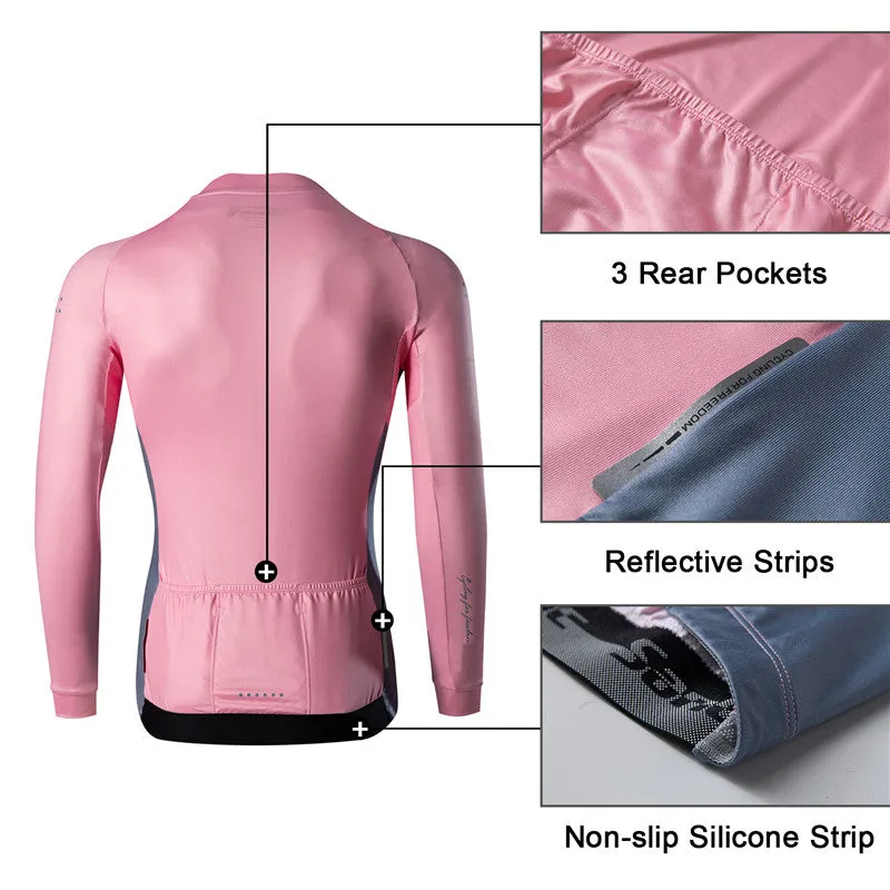 Santic Avalo Pink Men Cycling Jersey Long Sleeve