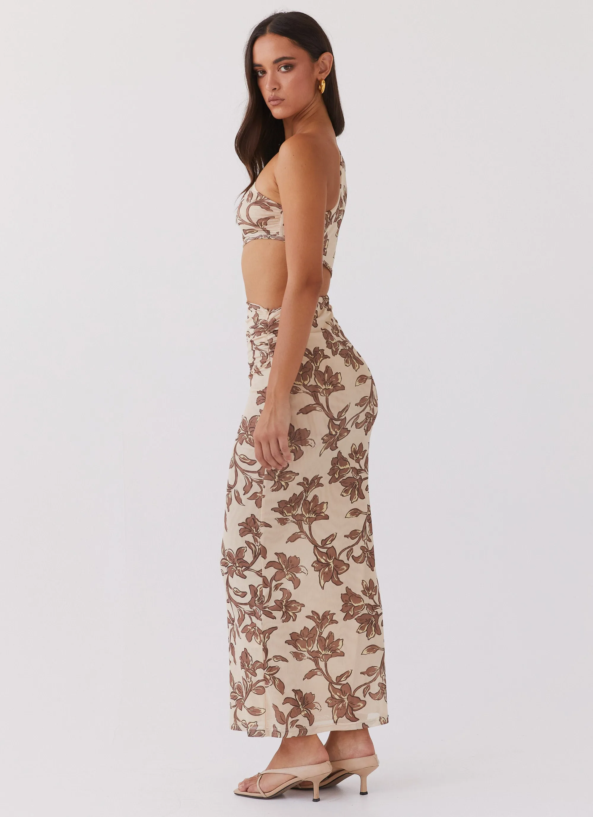 Shadows In The Sun Mesh Maxi Dress - Hazel Bloom