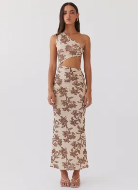 Shadows In The Sun Mesh Maxi Dress - Hazel Bloom