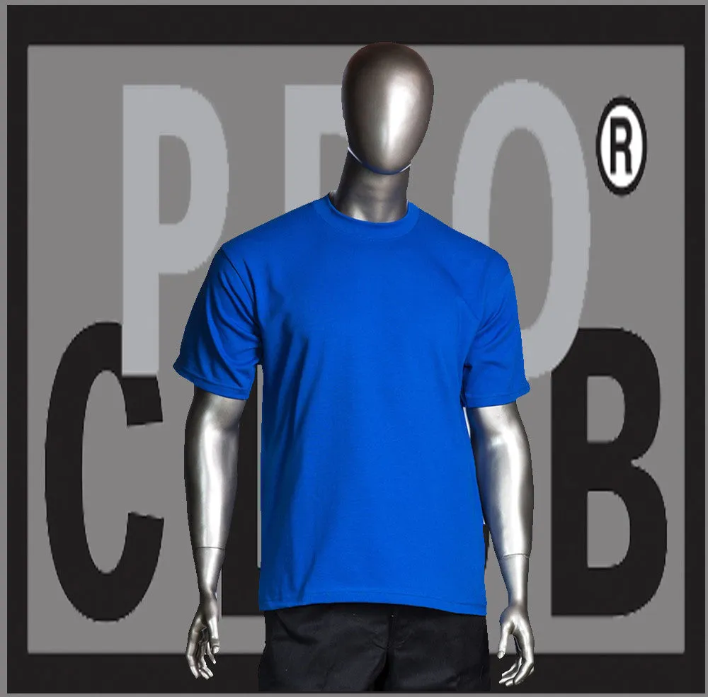 Short Sleeve Crew Neck Pro Club Comfort Royal Blue T Shirt