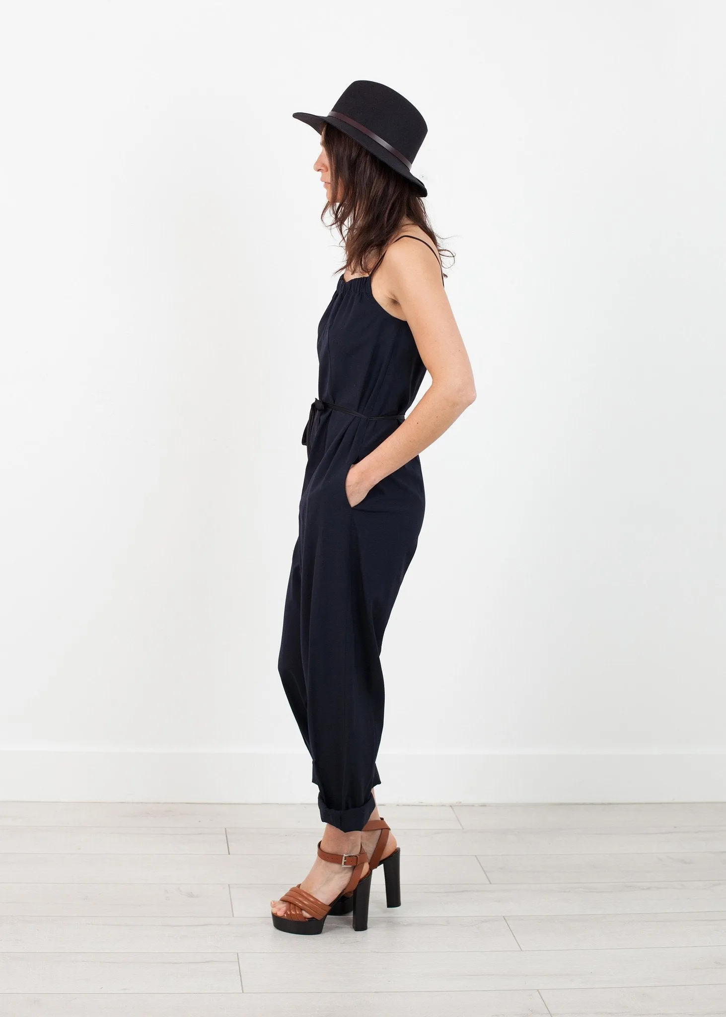 Sleeveless Jumpsuit in Navy