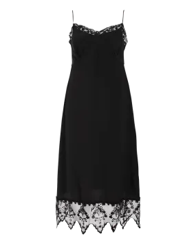 Slip Dress With Lace Trim