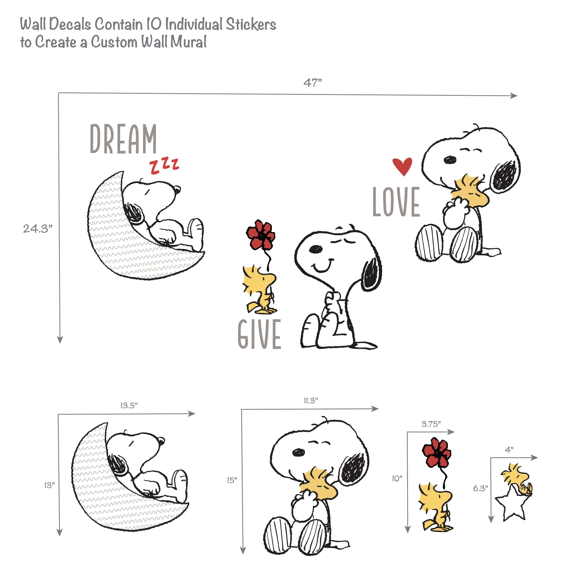 Snoopy Love Wall Decals