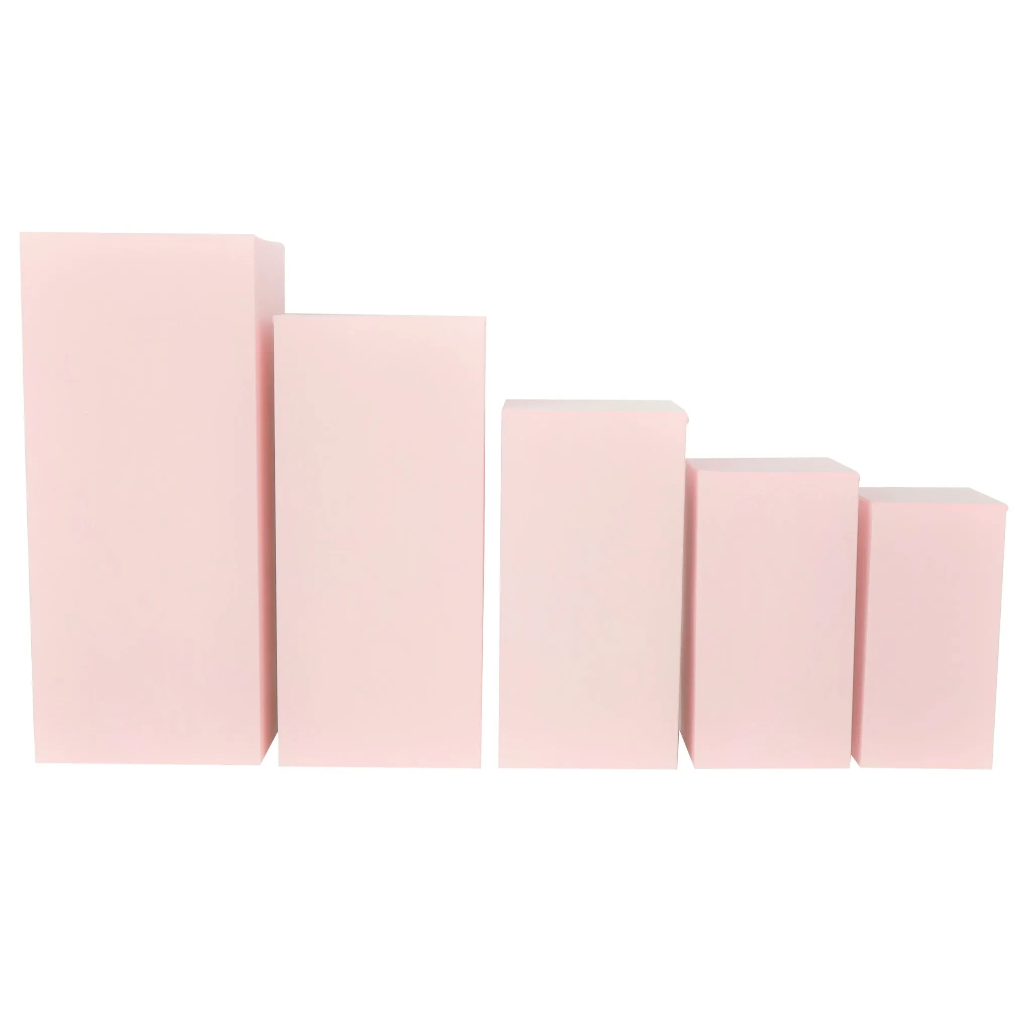 Spandex Covers for Square Metal Pillar Pedestal Stands 5 pcs/set - Pink