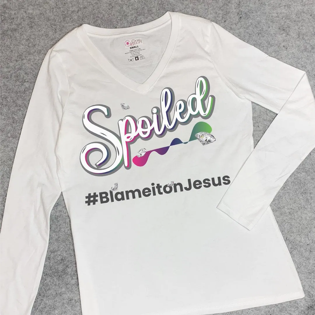 Spoiled #Blame It On Jesus Long-Sleeve T-Shirt