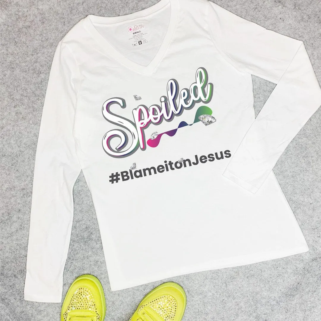 Spoiled #Blame It On Jesus Long-Sleeve T-Shirt