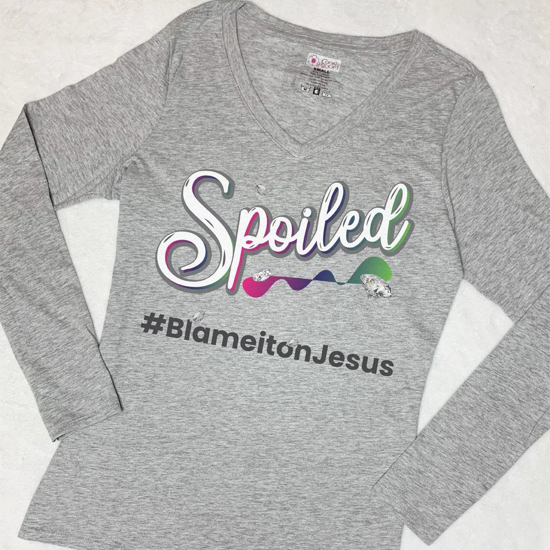 Spoiled #Blame It On Jesus Long-Sleeve T-Shirt