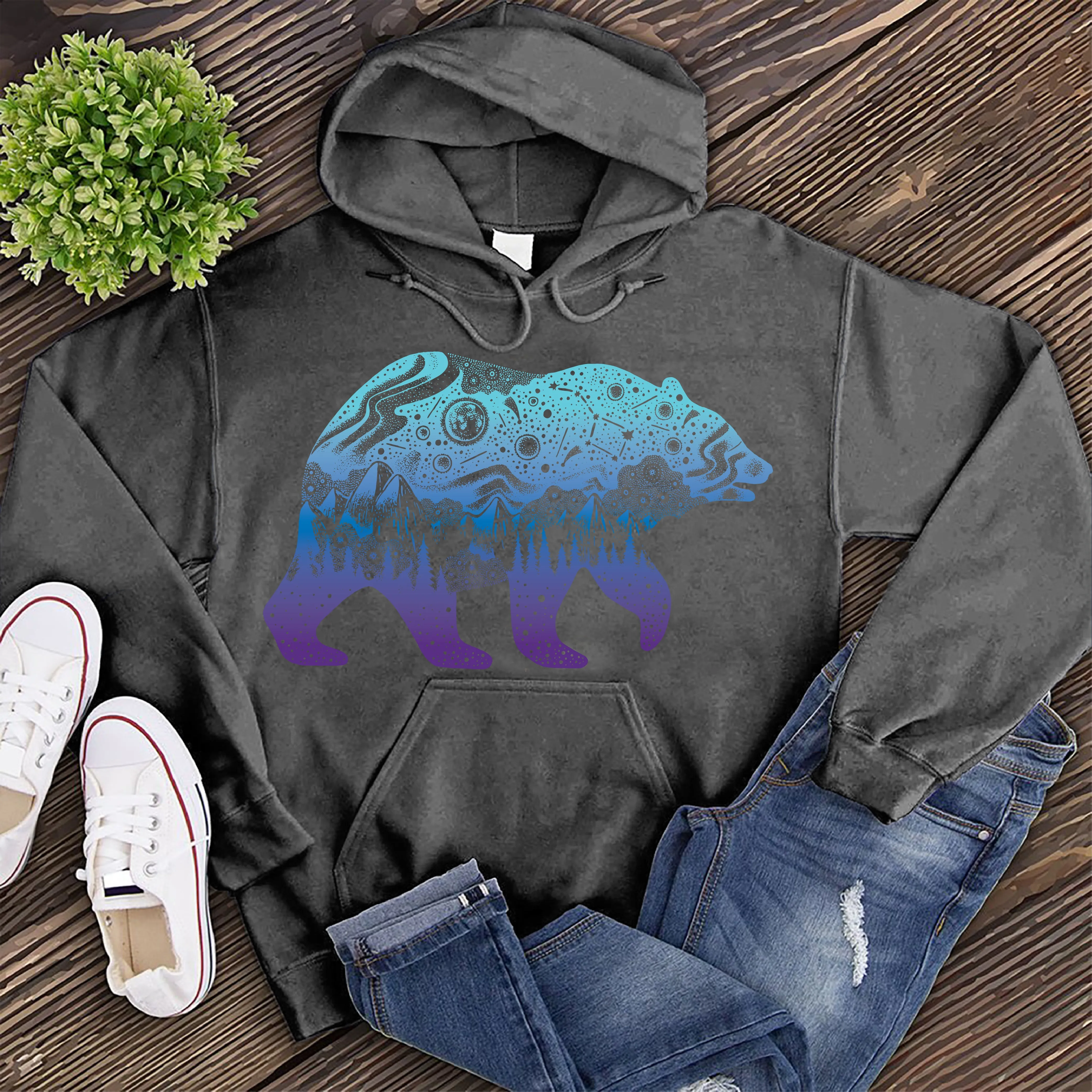 Starry Cosmic Bear Hoodie