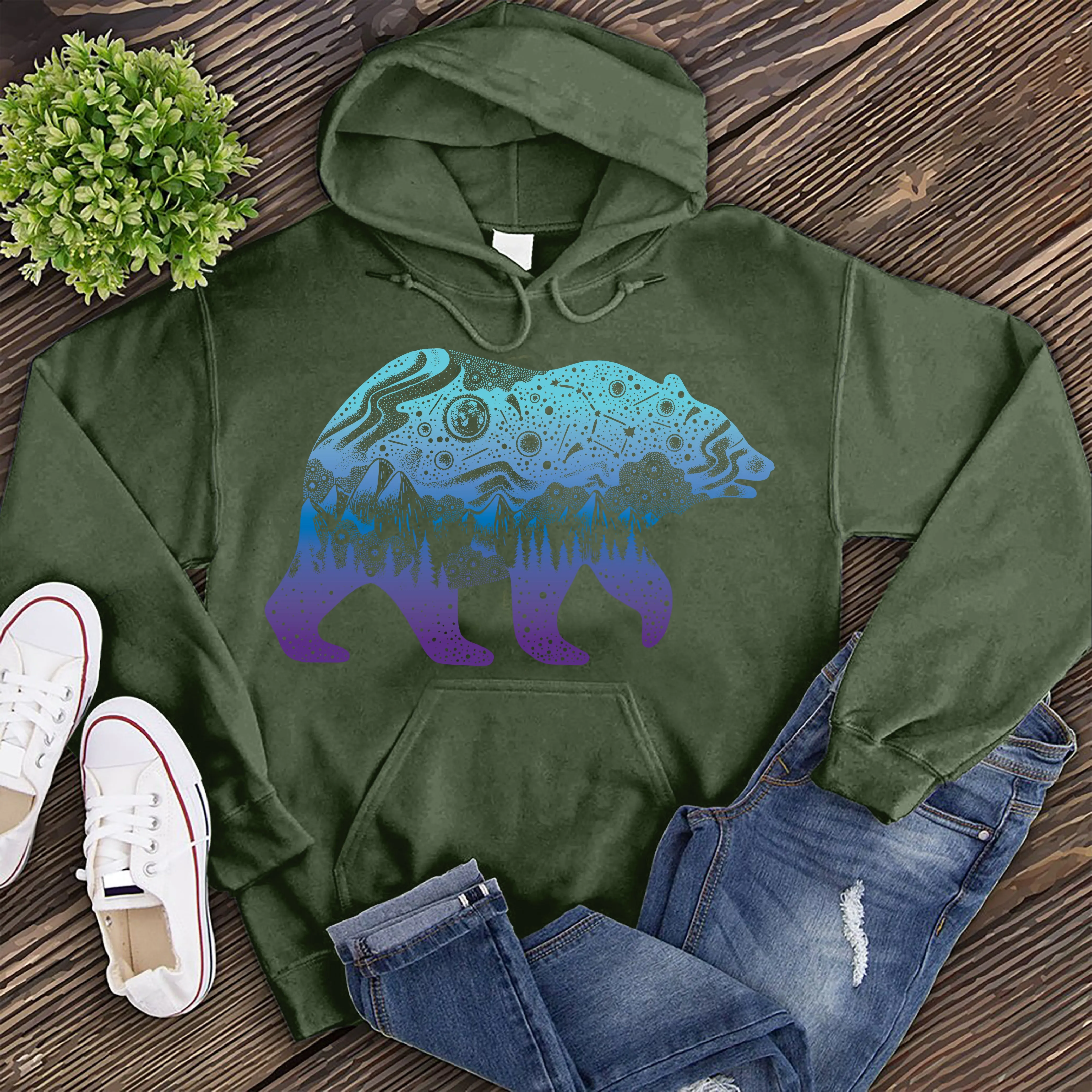 Starry Cosmic Bear Hoodie