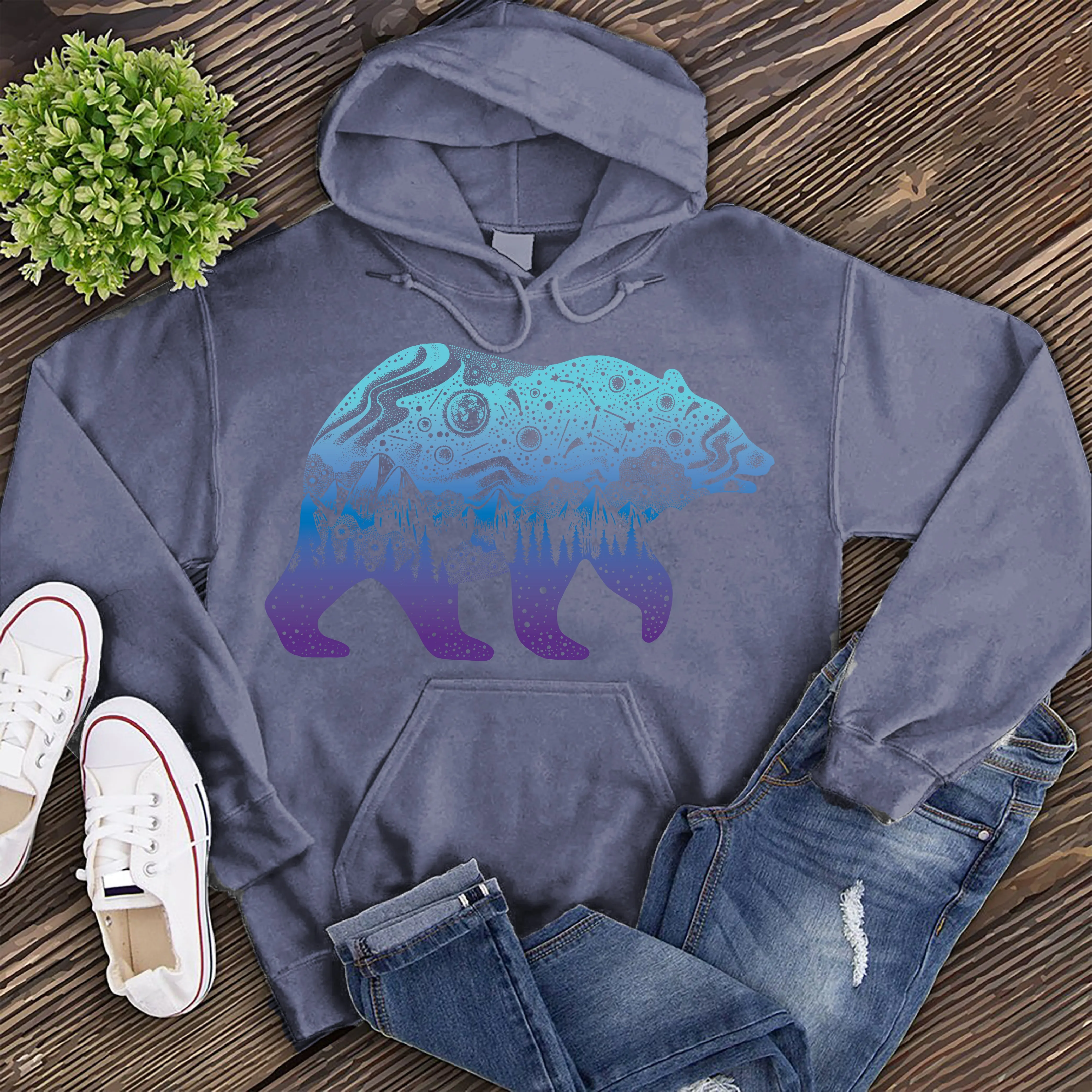 Starry Cosmic Bear Hoodie