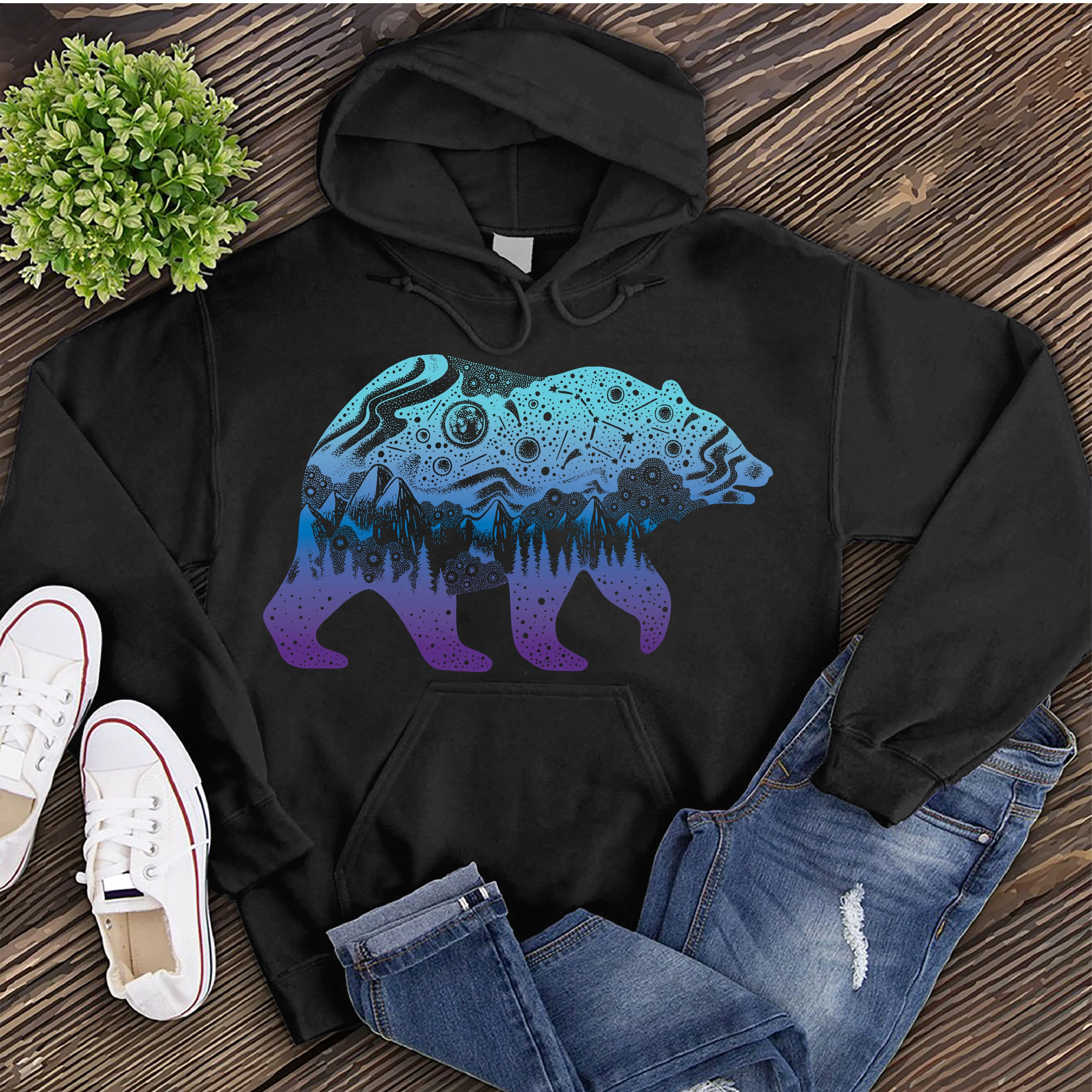 Starry Cosmic Bear Hoodie