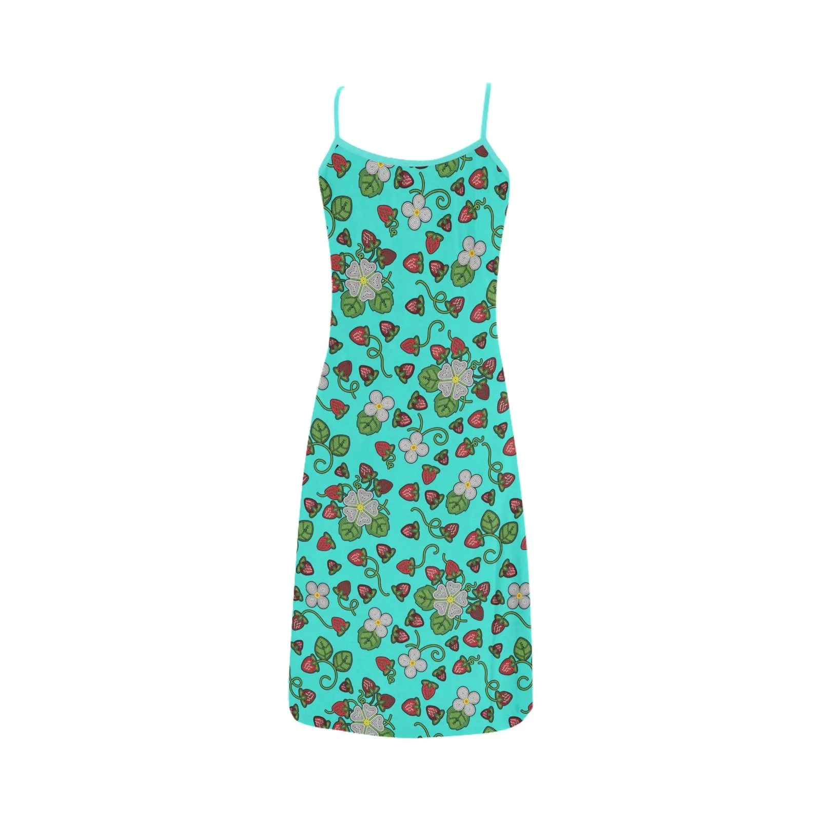 Strawberry Dreams Turquoise Alcestis Slip Dress