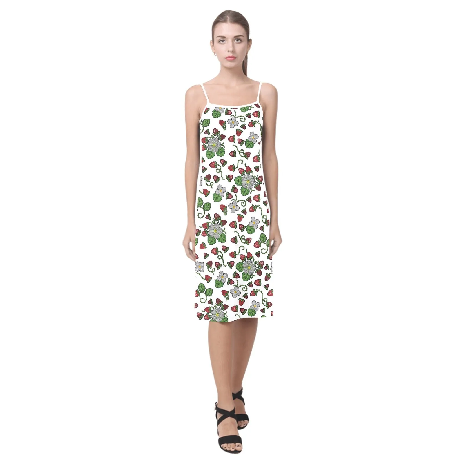 Strawberry Dreams White Alcestis Slip Dress