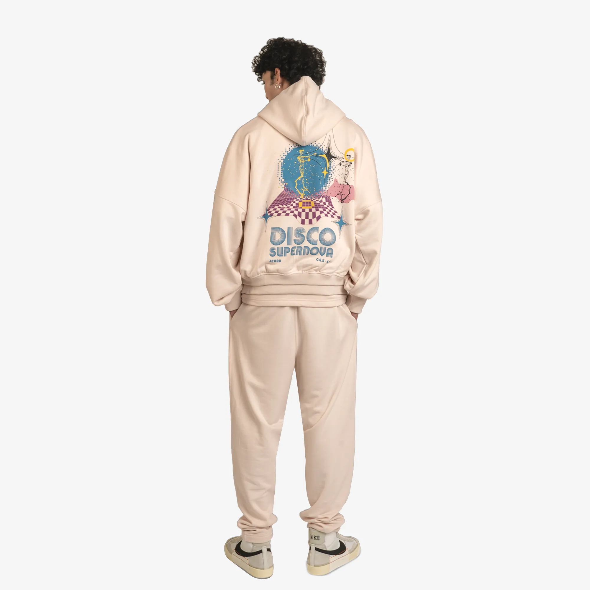 Superkicks | STARRY DISCO HOODIE  { PEACH