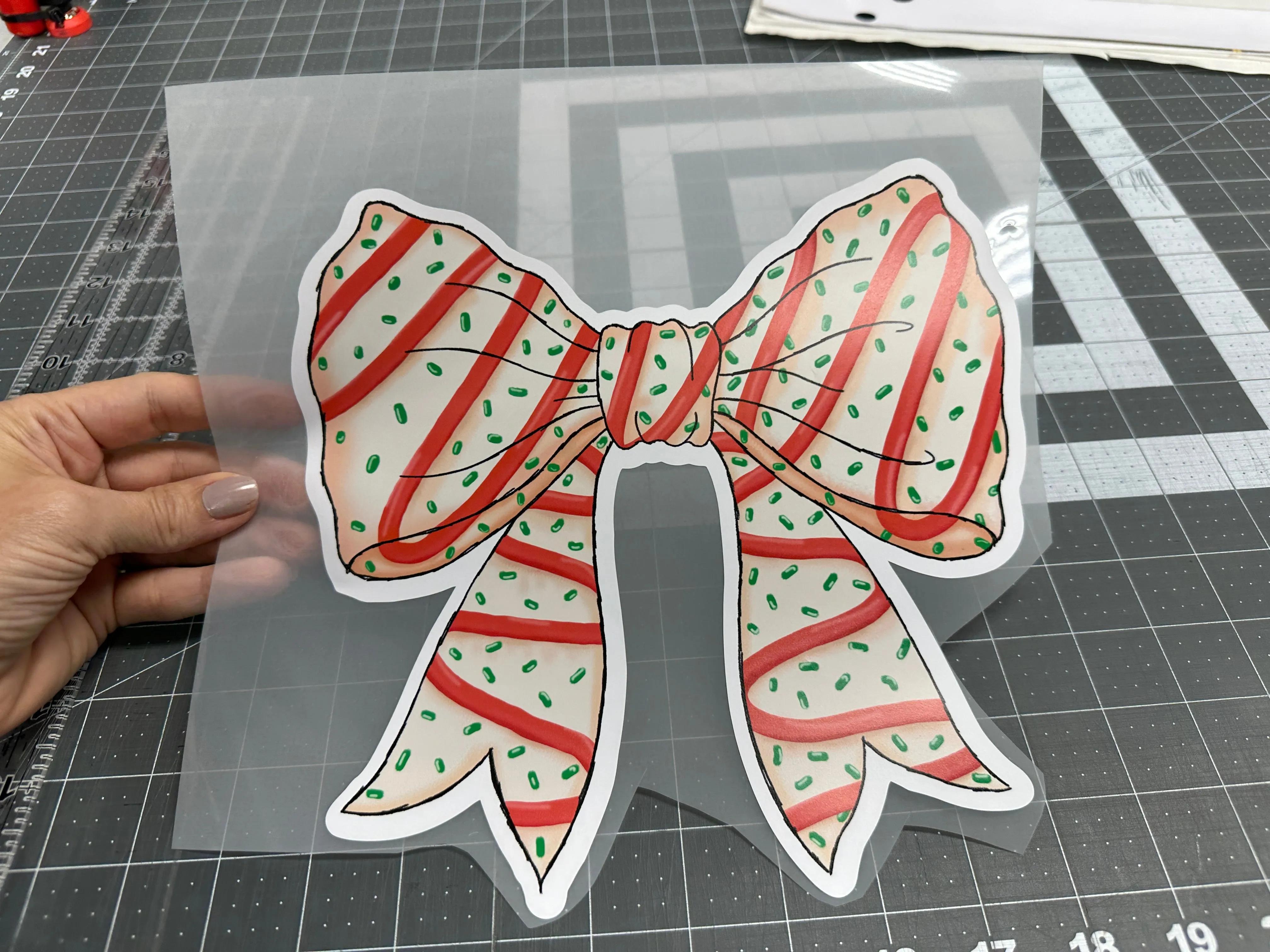 T Shirt Transfer |  | Christmas Snack Cake Bow | Sublimation, HTV, DTF