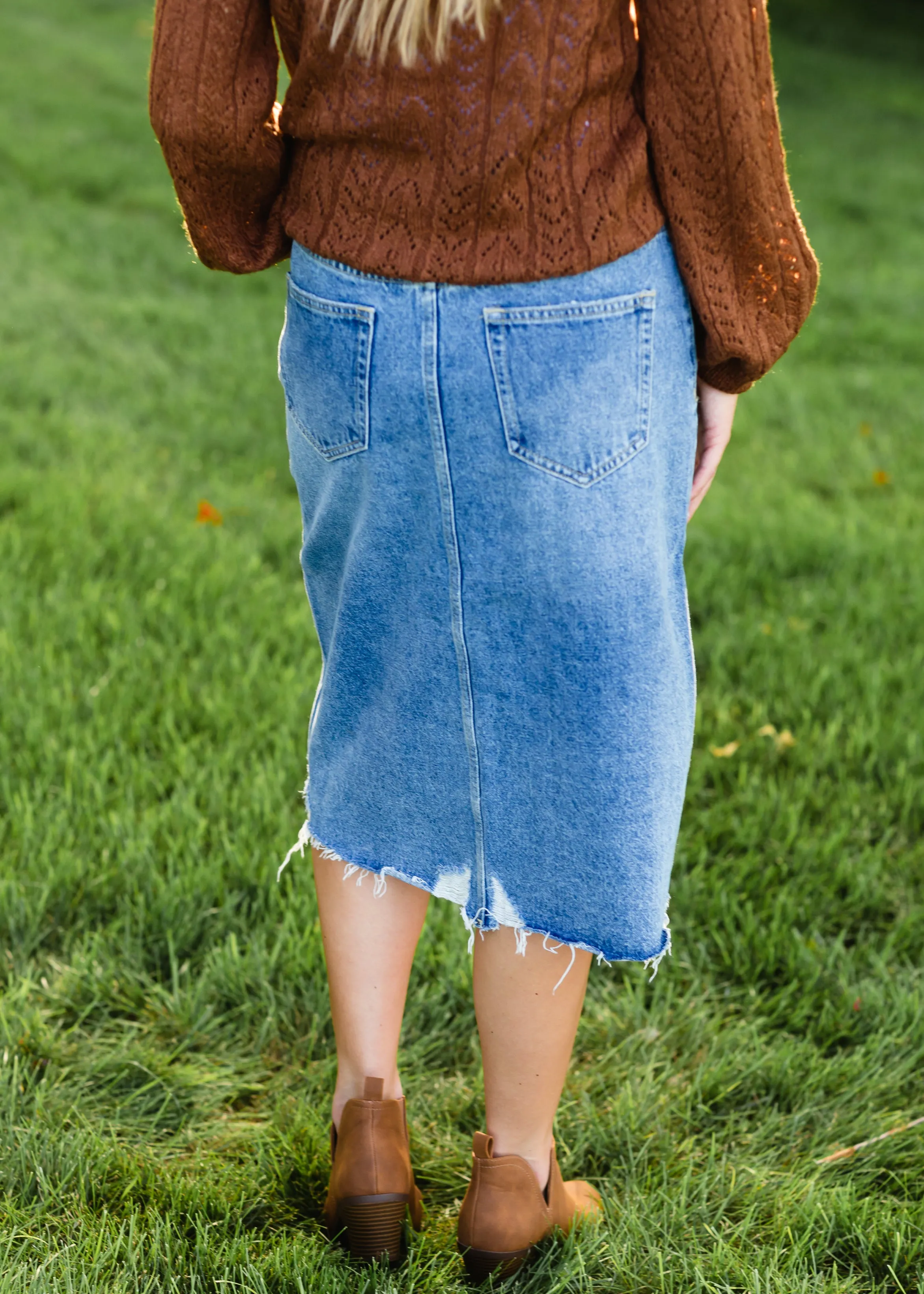 Tan Suede Bootie with Heel - FINAL SALE