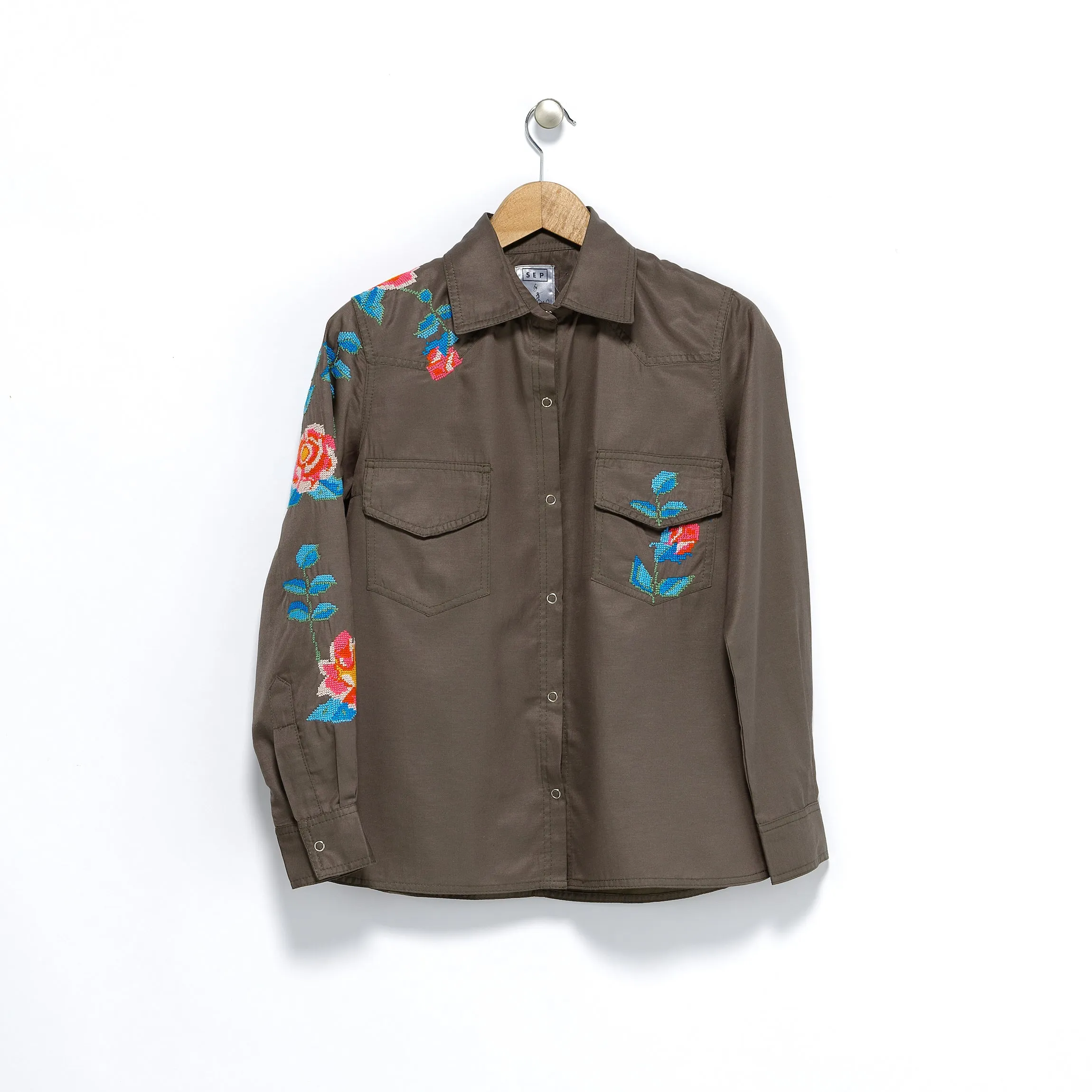 THE HANA KHAKI SHIRT ROSE