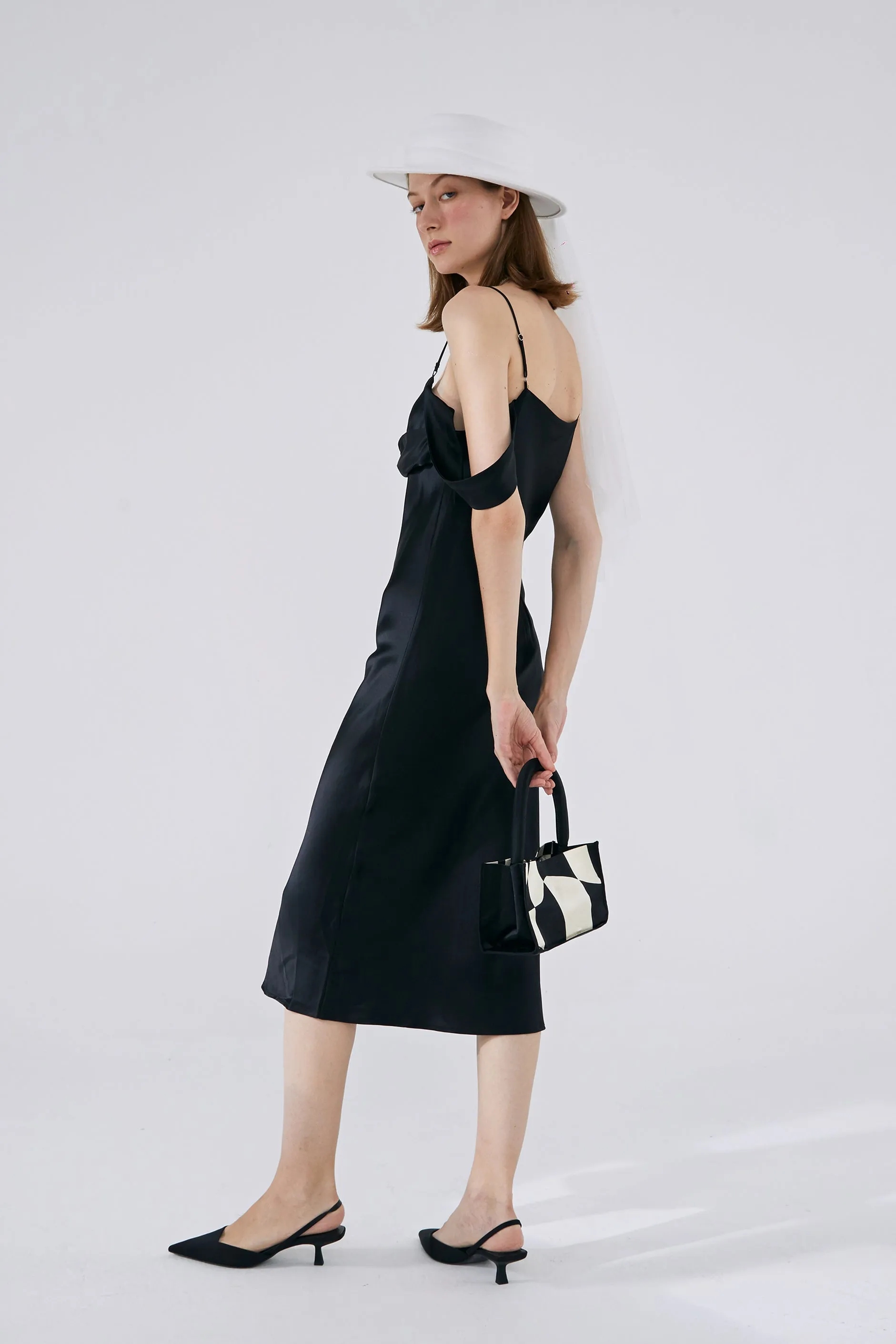 The Swan Elegance Silk Slip Dress