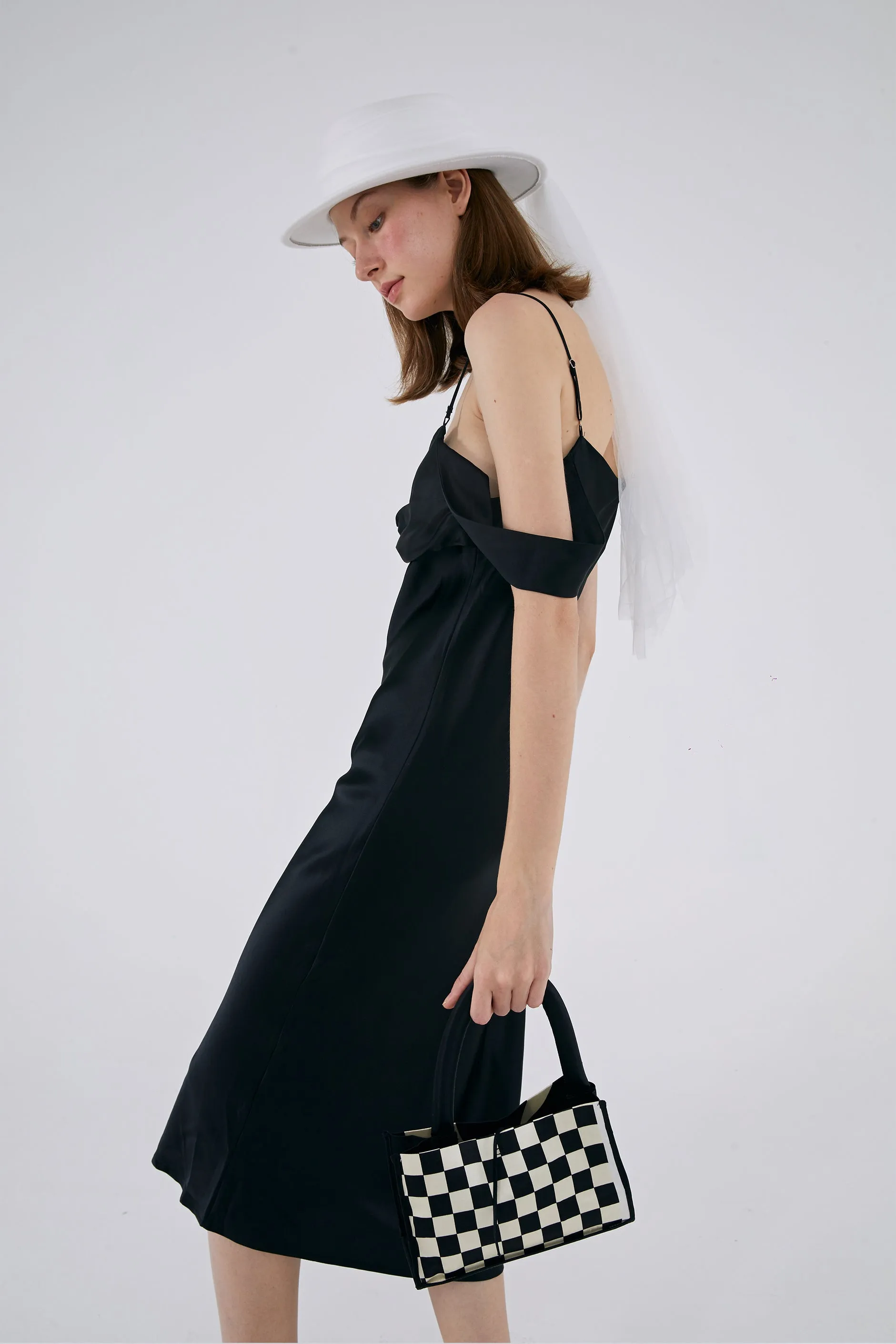 The Swan Elegance Silk Slip Dress