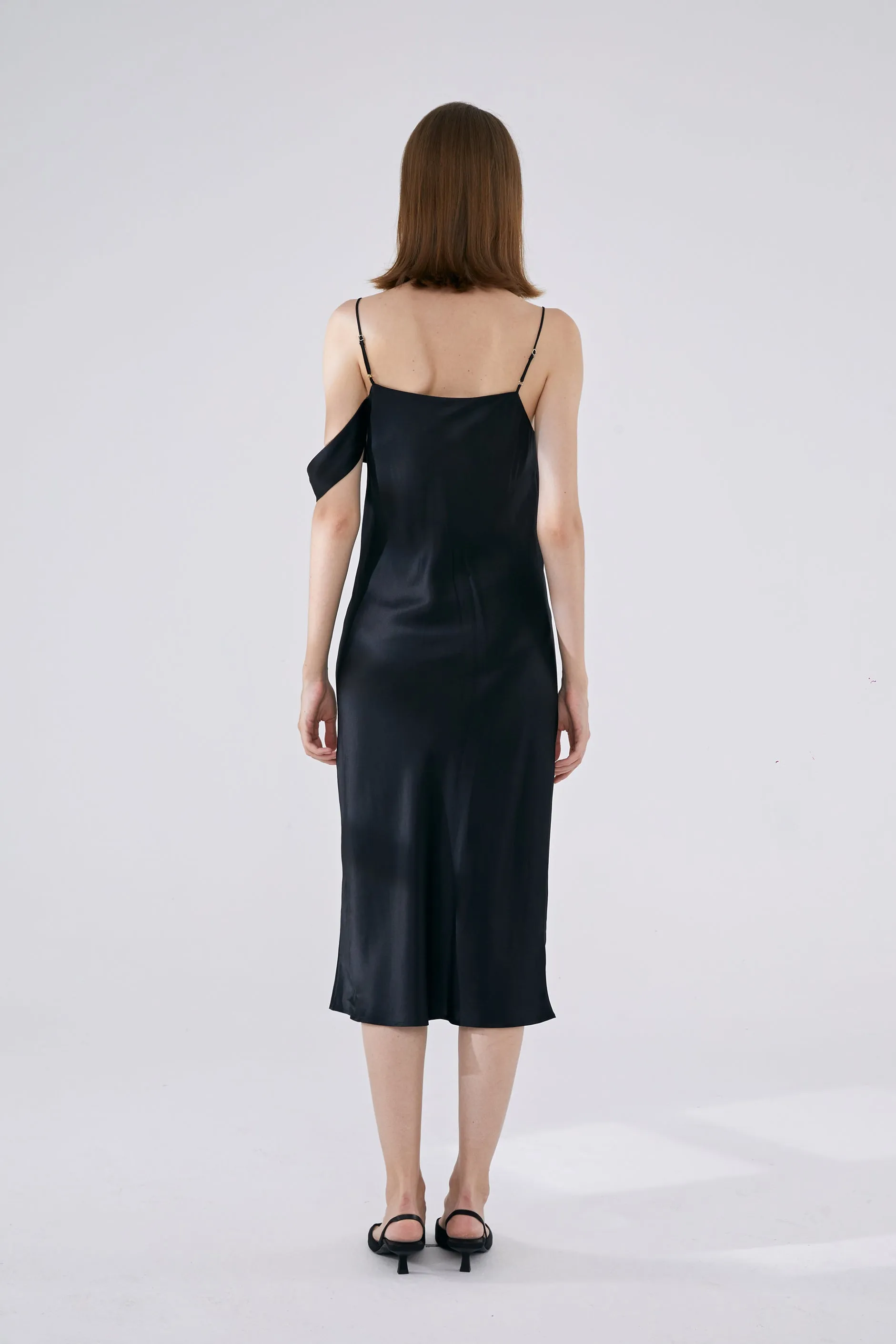 The Swan Elegance Silk Slip Dress