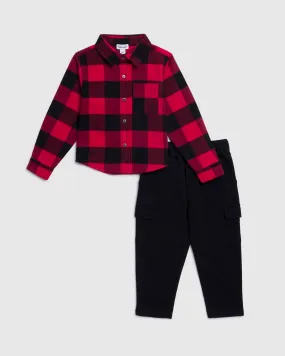 Toddler Boy Urban Plaid Set