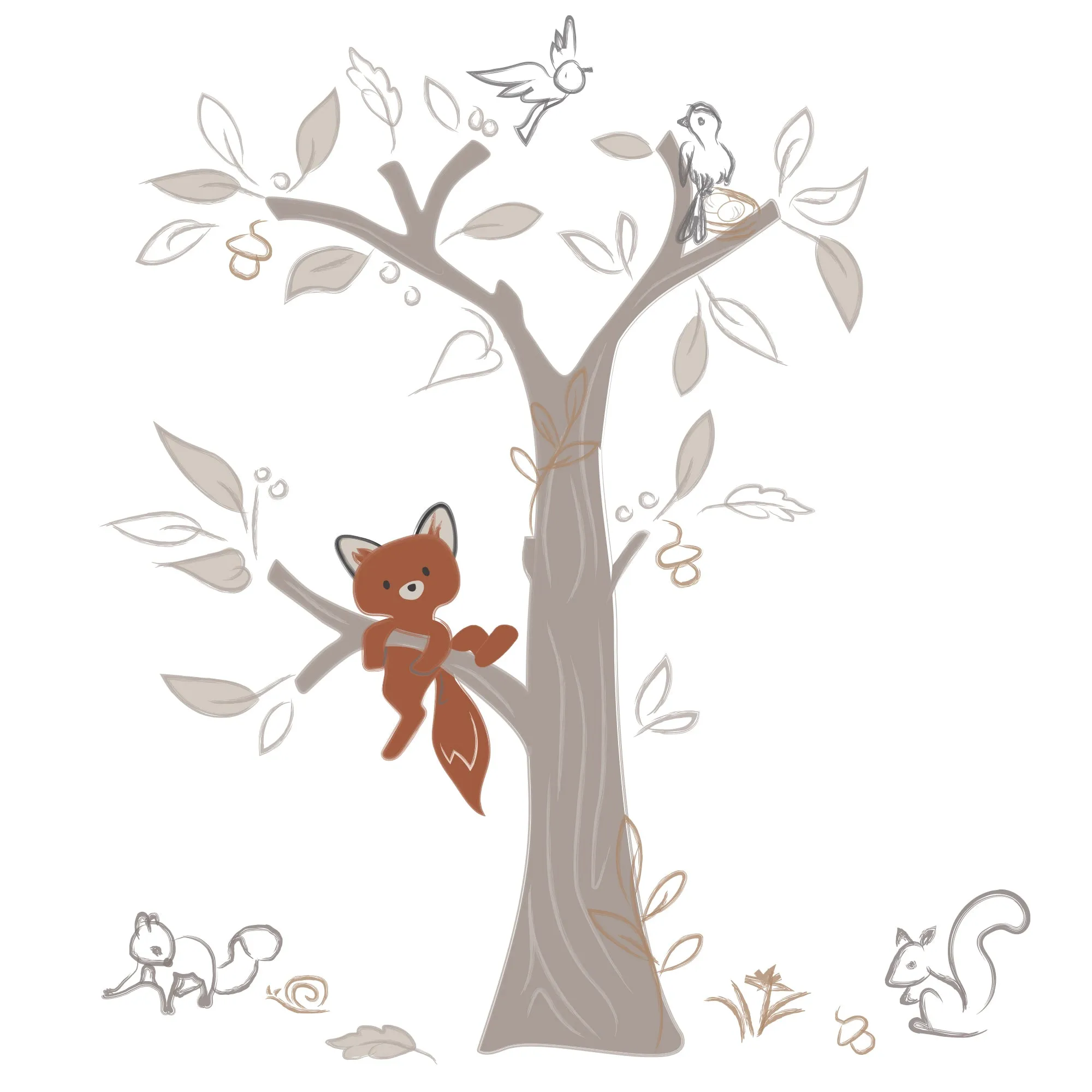 Treetop Fox Wall Decals