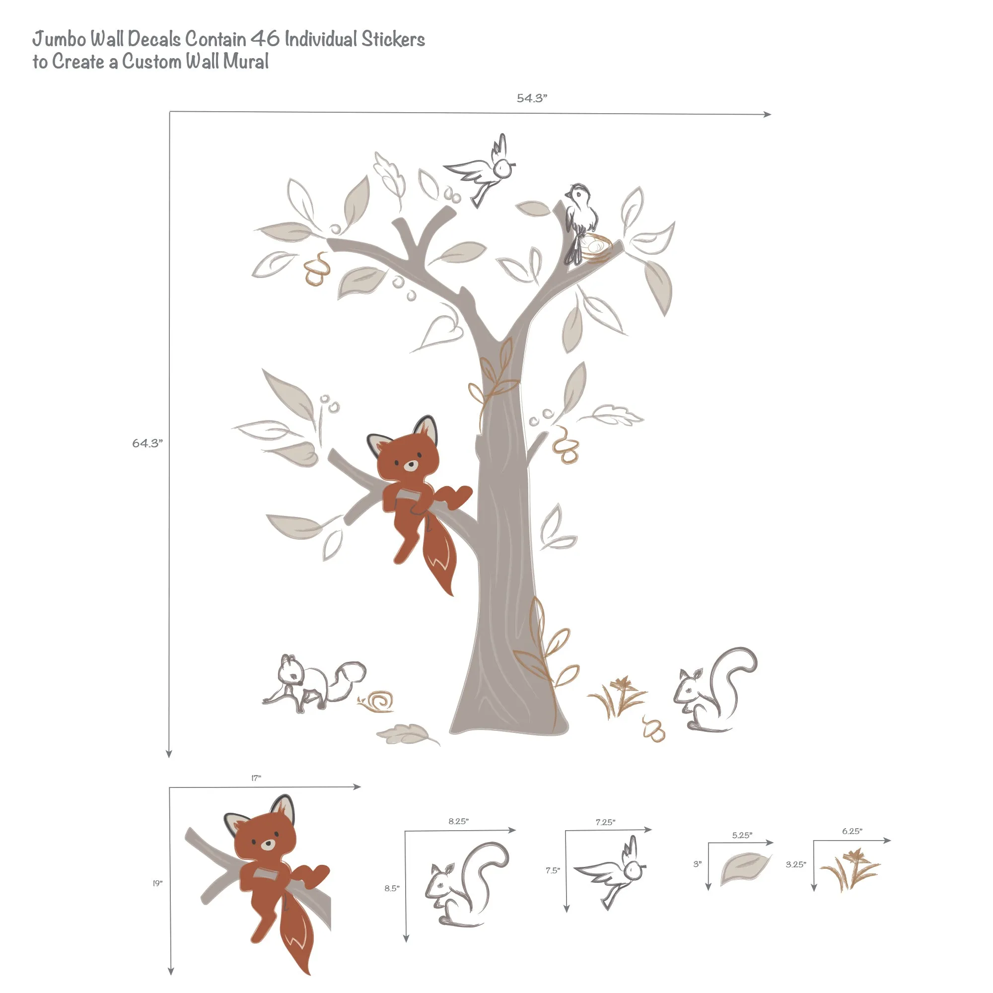 Treetop Fox Wall Decals