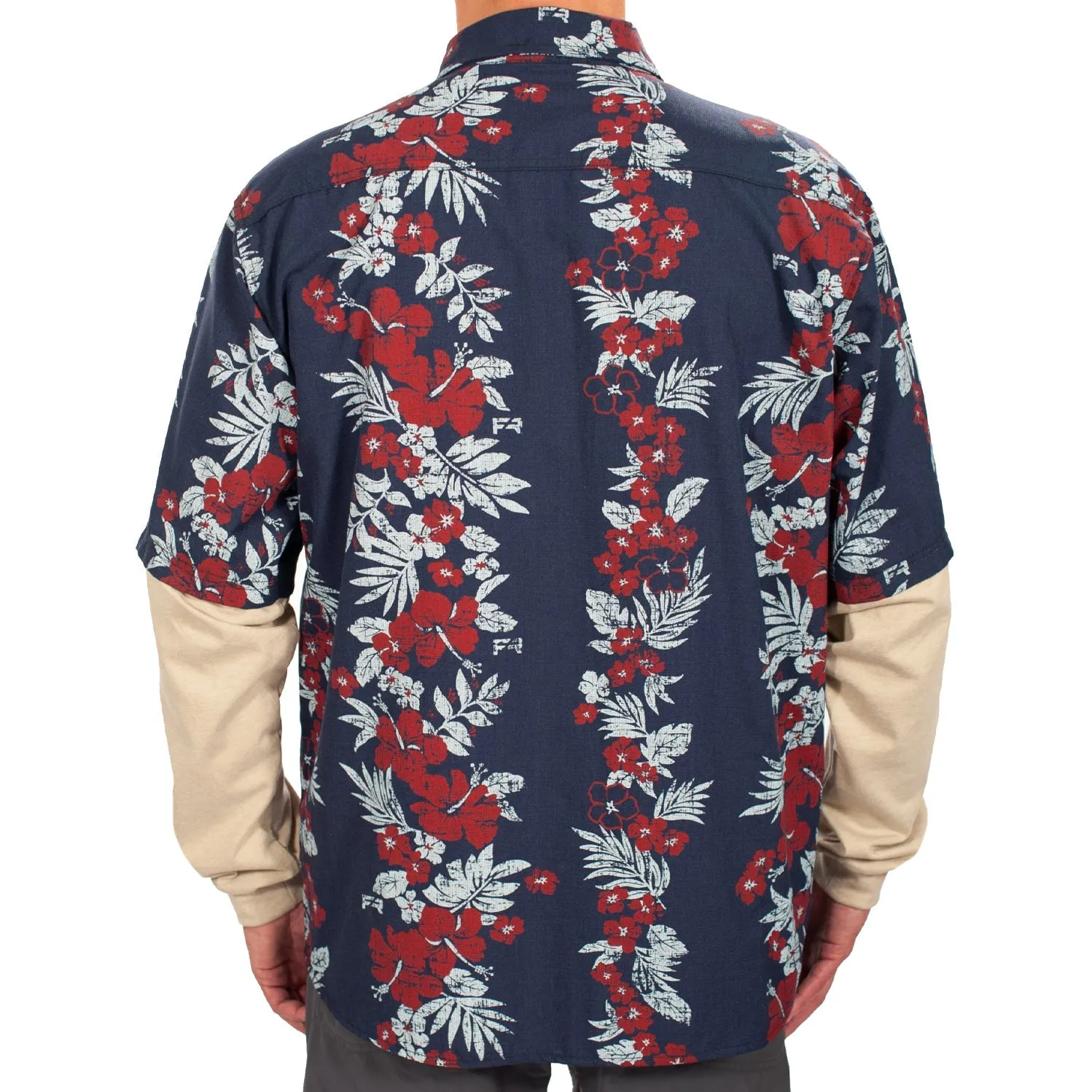 Tropical Vine Navy FR Hawaiian Shirt