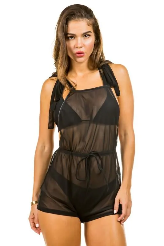 Two Piece Swimsuit With Jumpsuit Coverup