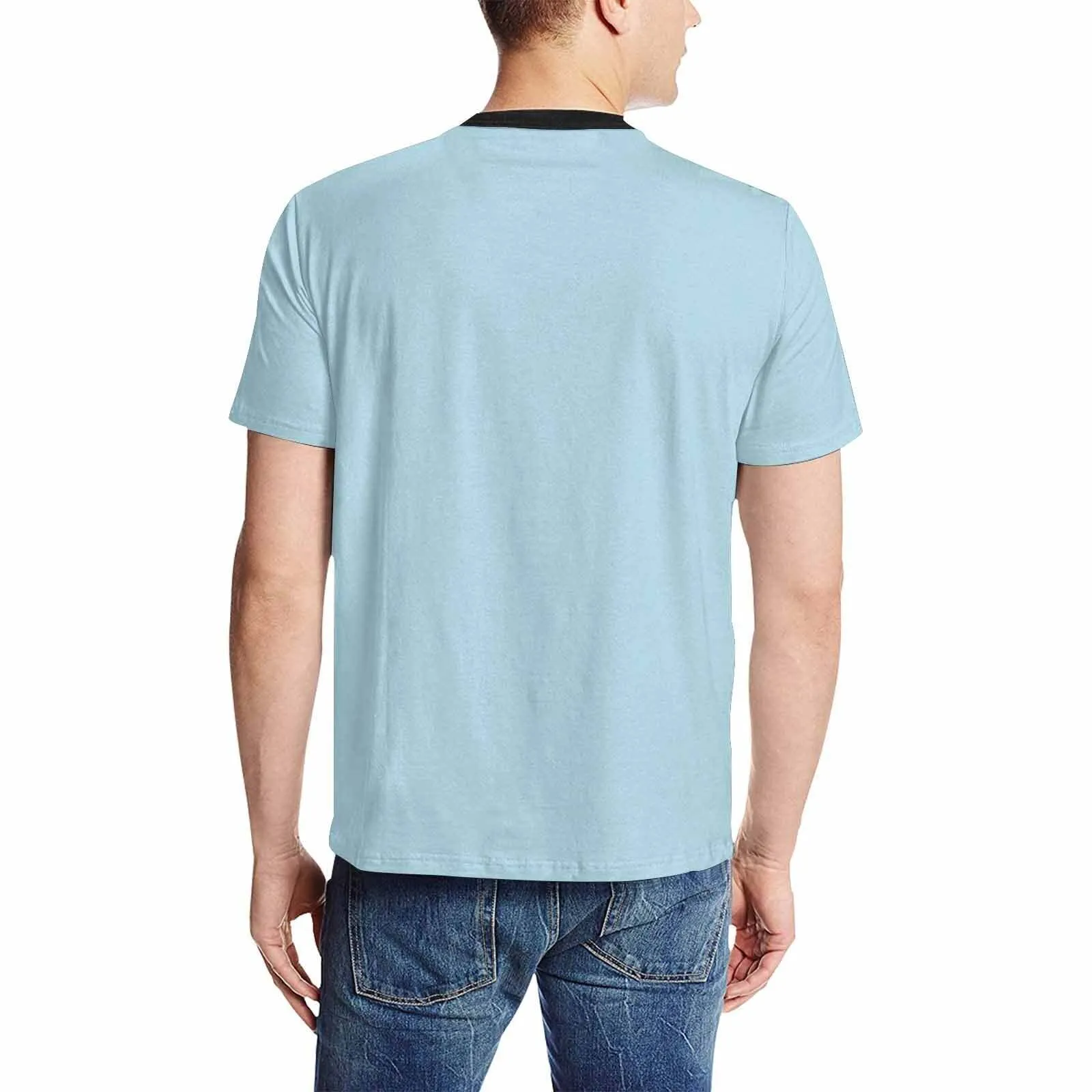 Uniquely You Mens T-Shirt /  Light Blue     - Short Sleeve Casual Shirt